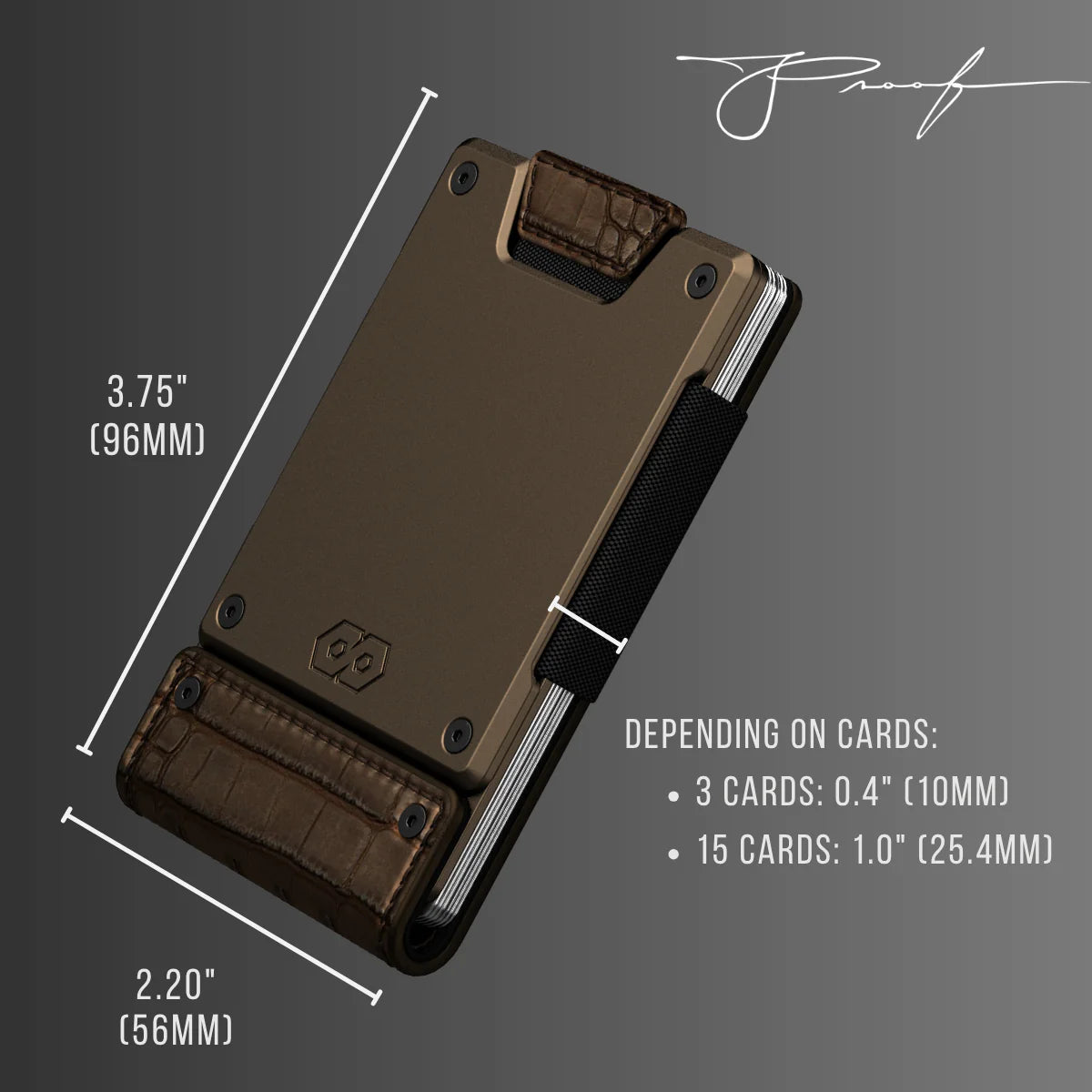 PROOF Wallet | The Cyprus | Alligator Leather & Antique Bronze Gunmetal