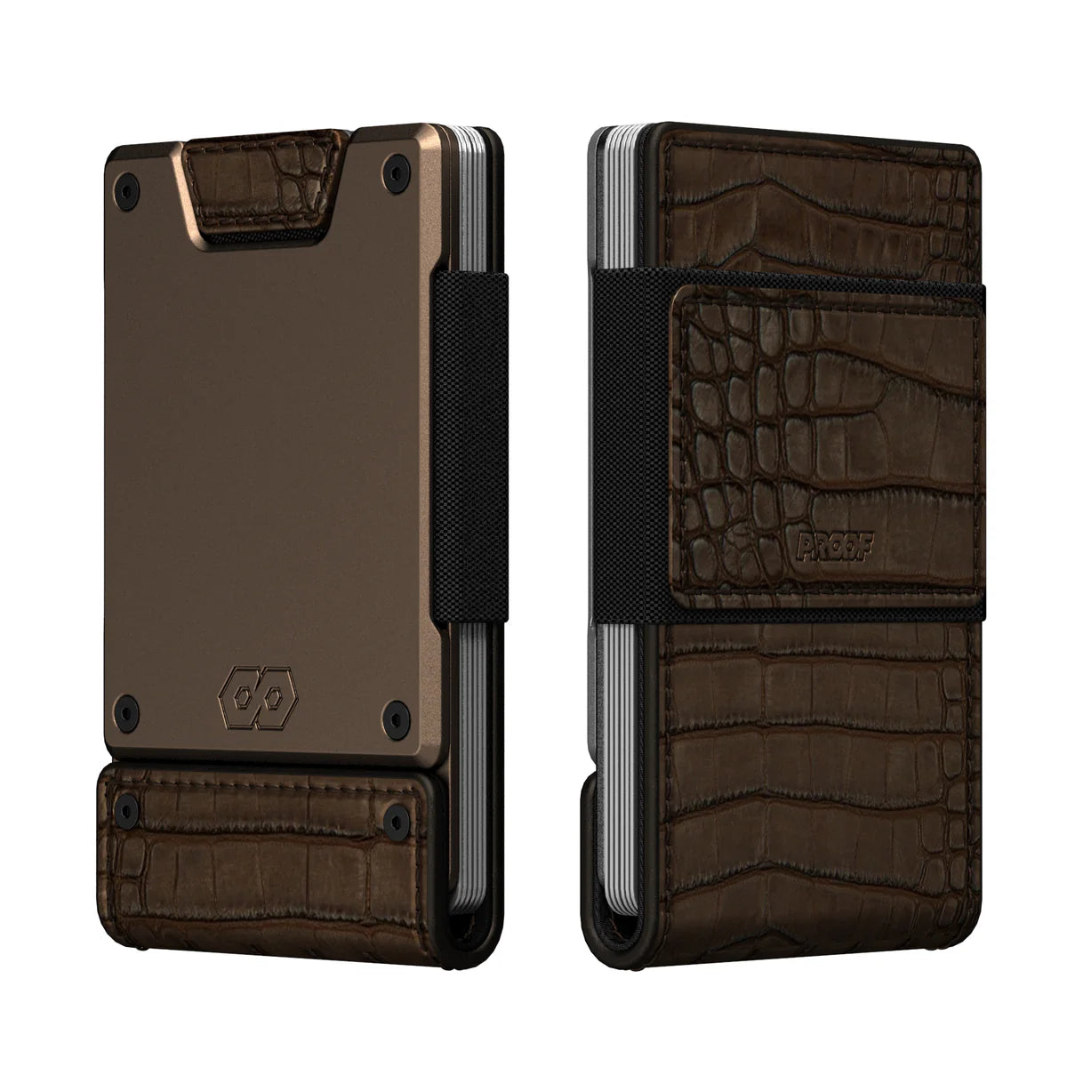 PROOF Wallet | The Cyprus | Alligator Leather & Antique Bronze Gunmetal
