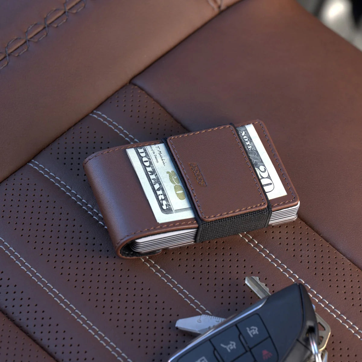 The Legacy | Burnished Oak Full Grain Leather & Satin Gunmetal