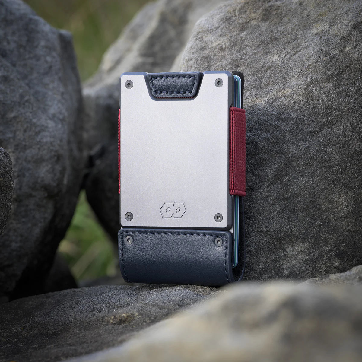 The Patriot | Blue Full Grain Leather & Satin Gunmetal