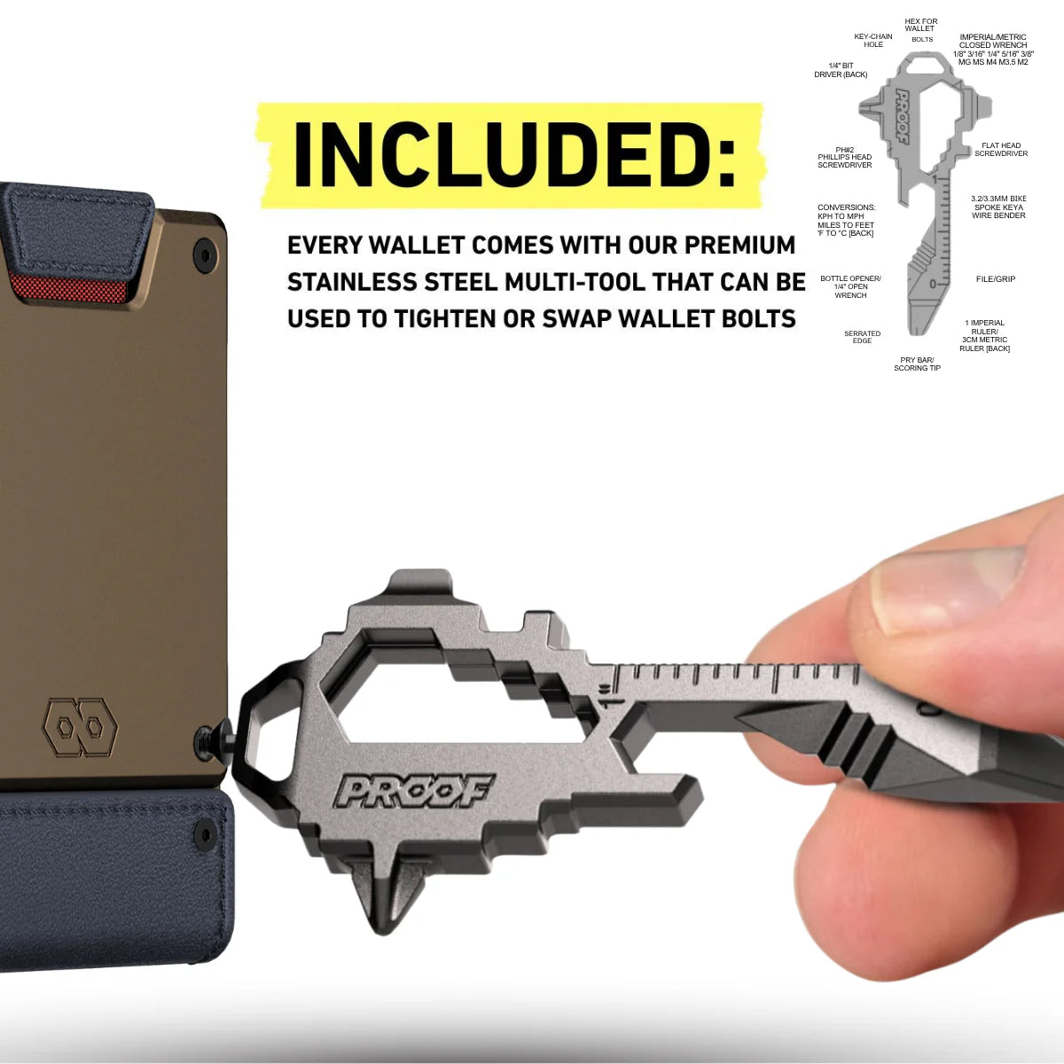 PROOF Wallet | The Everglade | Full Grain Black Alligator Leather | Dark Gunmetal Aerospace Grade Aluminum