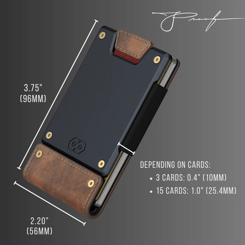 The Leatherneck | Classic Brown Leather & Ocean Blue Metal