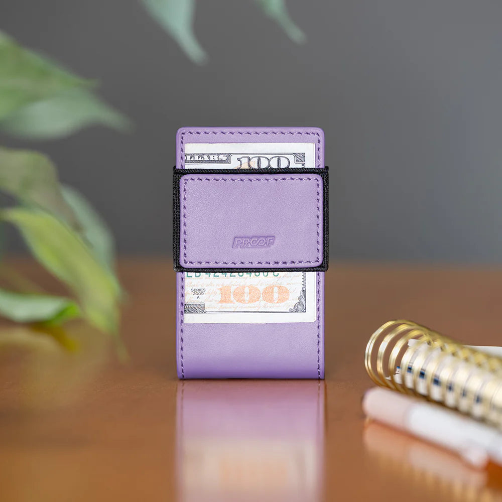 The Lilac Bloom | Lilac Full Grain Leather & Satin Gunmetal