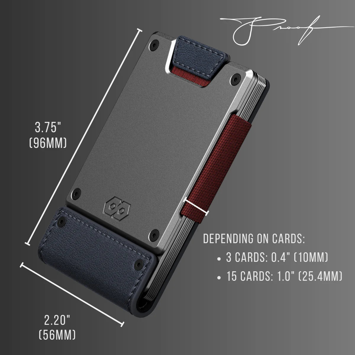 The Patriot | Blue Full Grain Leather & Satin Gunmetal