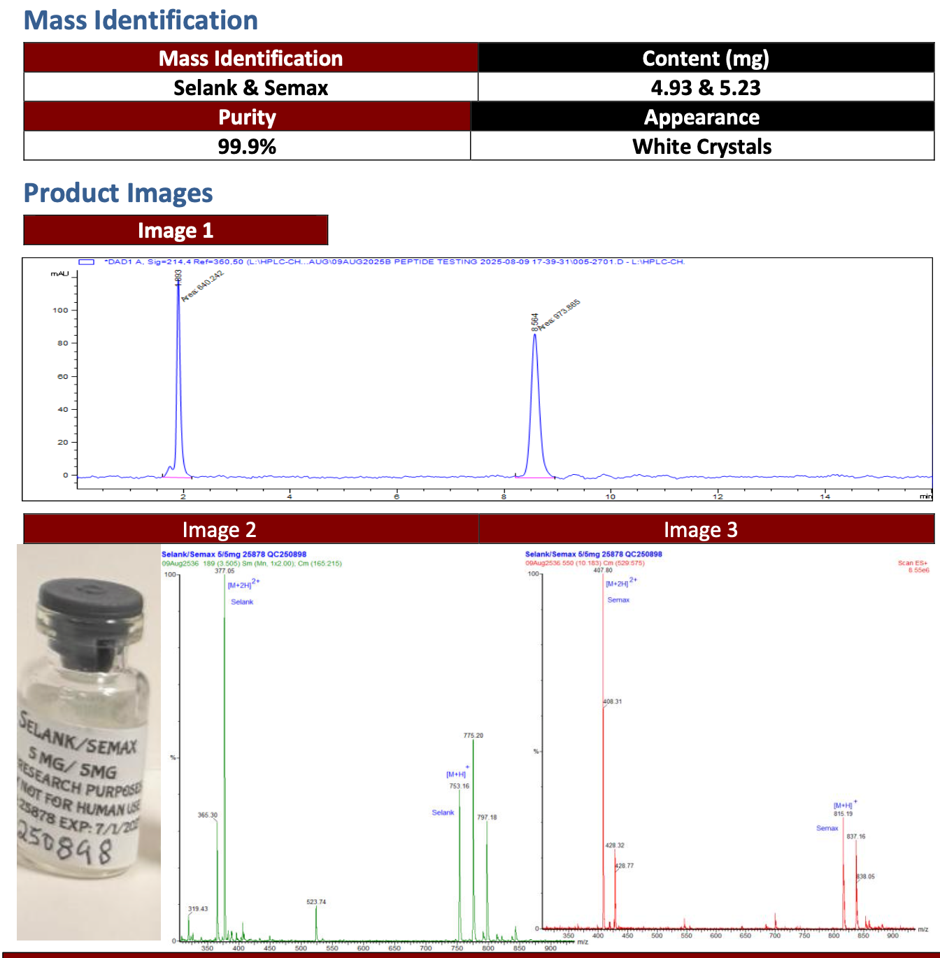 Selank/Semax BLEND 10mg/10mg - USA